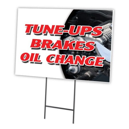 Signmission Tune Ups Brakes Oil Cha Yard & Stake outdoor plastic coroplast window, 1824 Tune Ups Brakes Oil Cha C-1824 Tune Ups Brakes Oil Cha